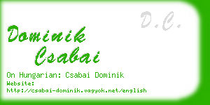 dominik csabai business card